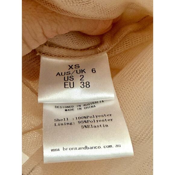 Bronx & Banco Anna Blanc Strapless Rhinestone Waist Tulle Mini Dress White XS - Picture 8 of 8